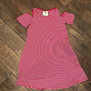 Cupio- Red and White stripped dress. Size M